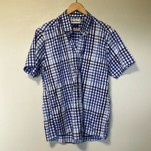 Barbour Navy and White Plaid Men's Shirt